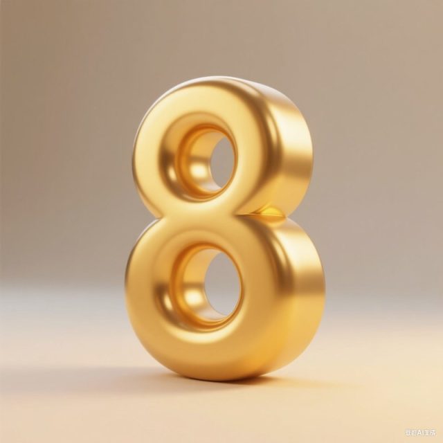 AI生成3D立体黄金数字~附提示词/咒语