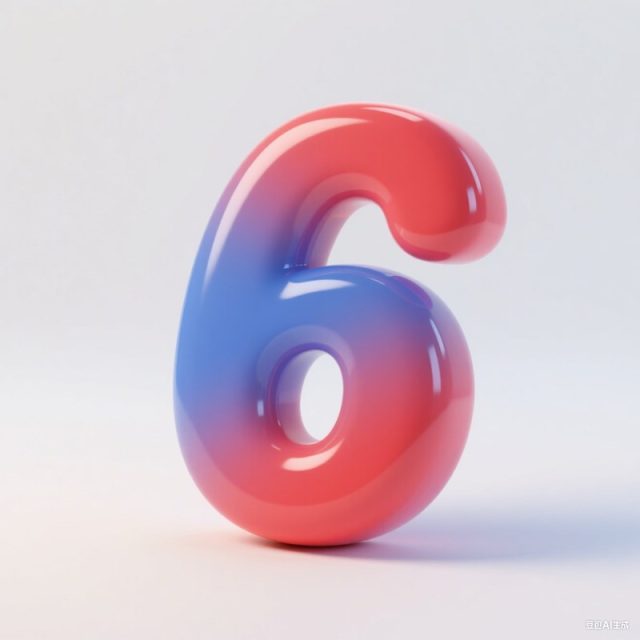 AI生成3D立体塑料数字~附提示词/咒语