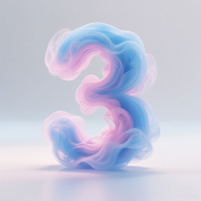 AI生成彩色烟雾材质数字~附提示词/咒语