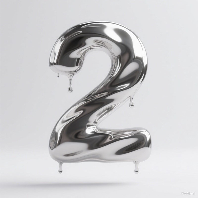 AI生成3D立体金属数字~附提示词/咒语