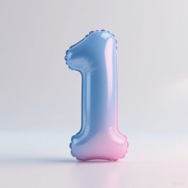 AI生成3D立体气球数字~附提示词/咒语