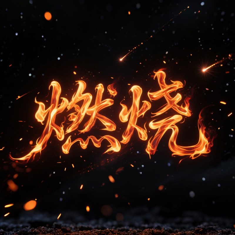 燃烧狂草创意标题字体