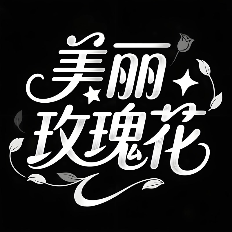 少女梦幻风格创意标题字体