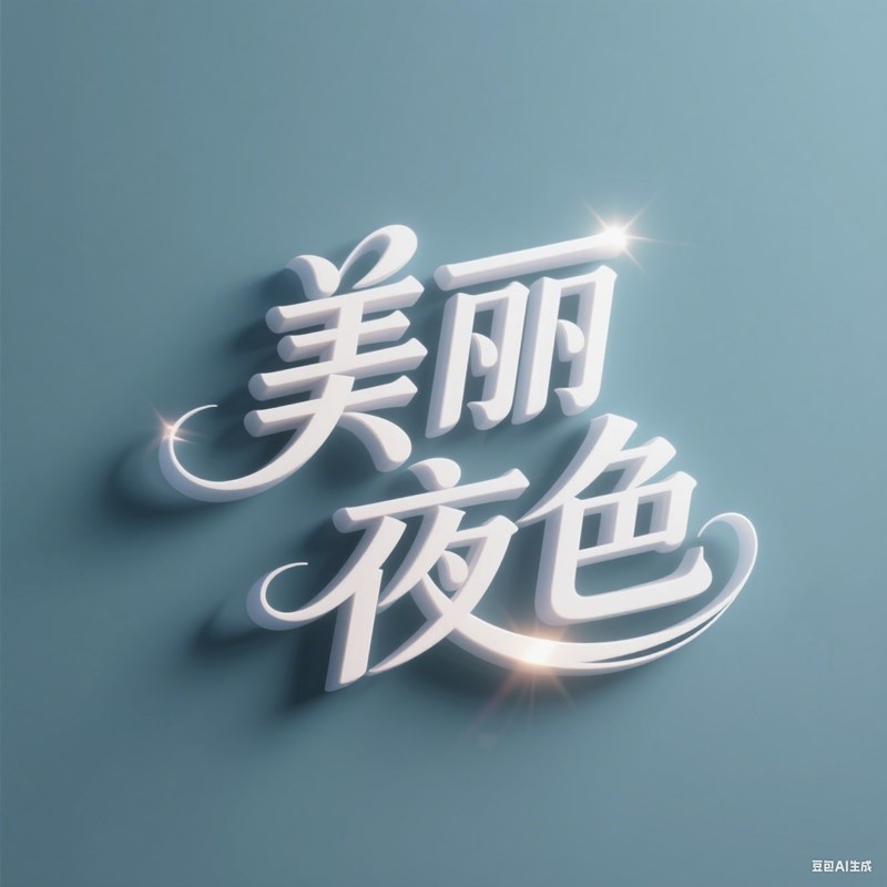 3D光韵夜影风格标题字体