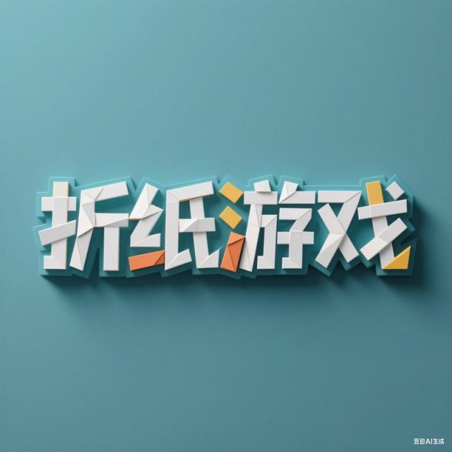 3D立体拼贴风格标题字体