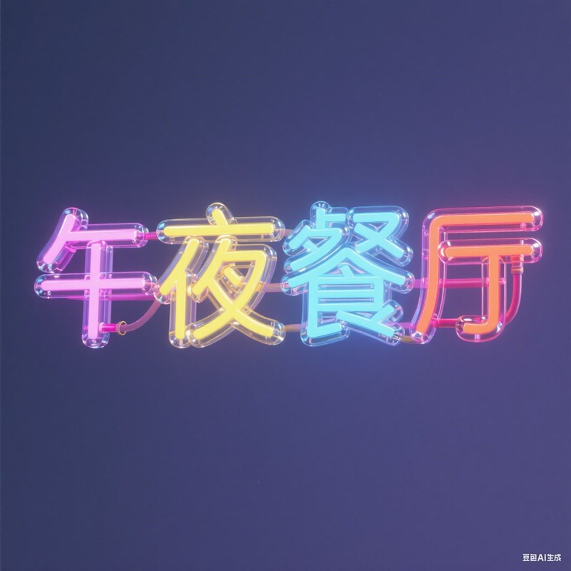 3D立体霓虹灯管创意标题字体