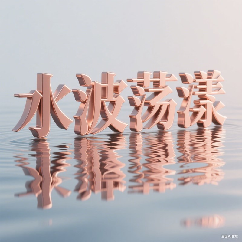 3D立体金属质感创意标题字体