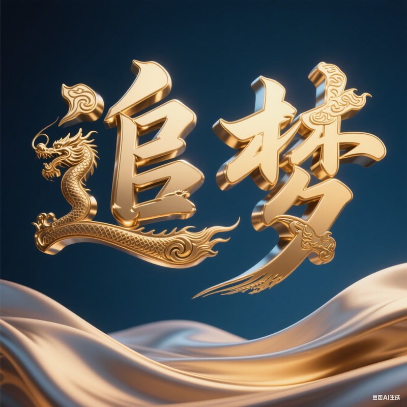 立体金属水墨质感创意标题字体