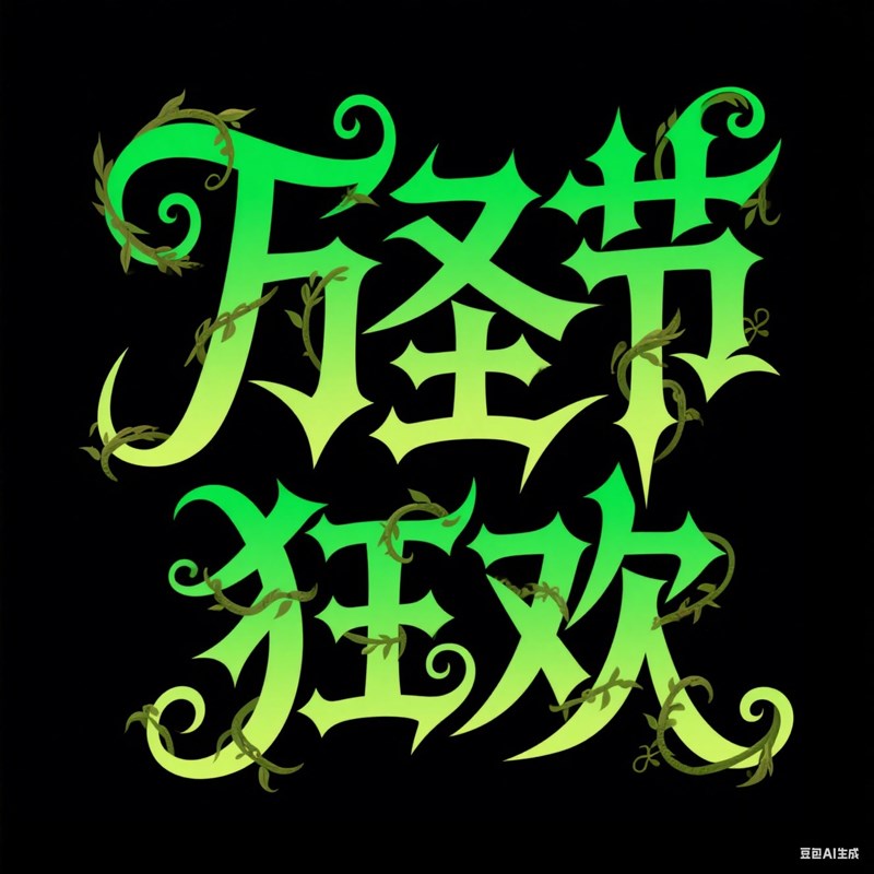 哥特式风格创意标题字体