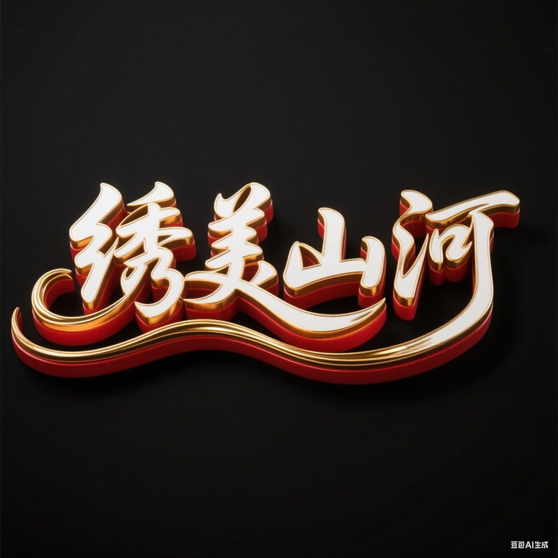 3D立体光泽创意标题字体