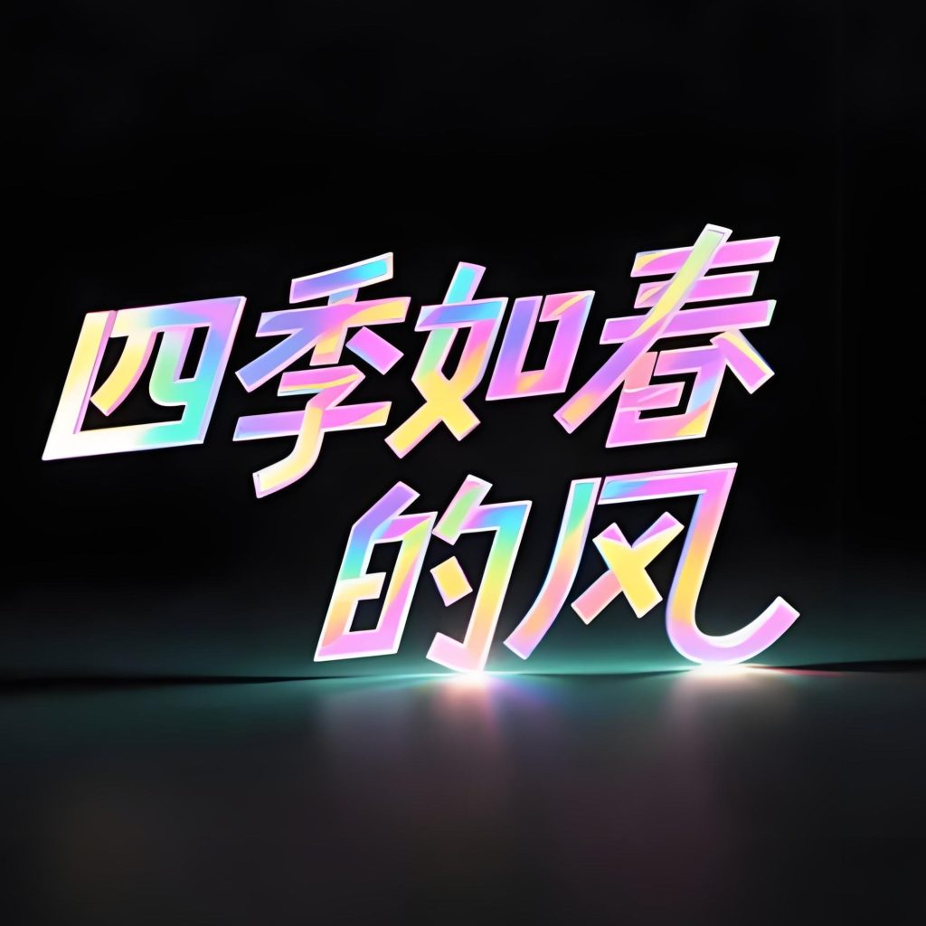 3D立体镭射创意标题字体