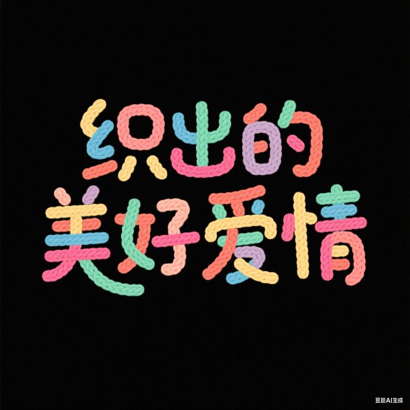 毛衣线条质感创意标题字体
