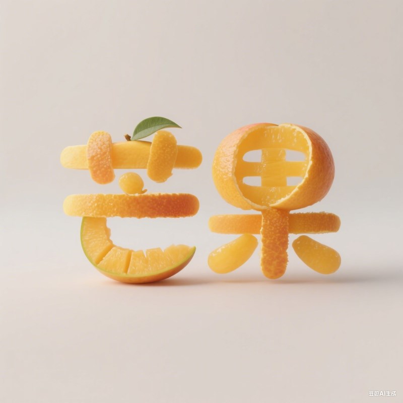 圆润Q弹芒果创意标题字体