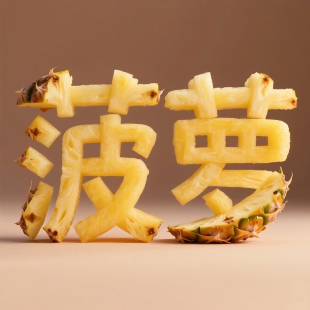 圆润Q弹菠萝创意标题字体