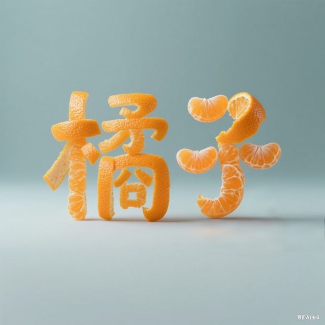 圆润Q弹橘子创意标题字体