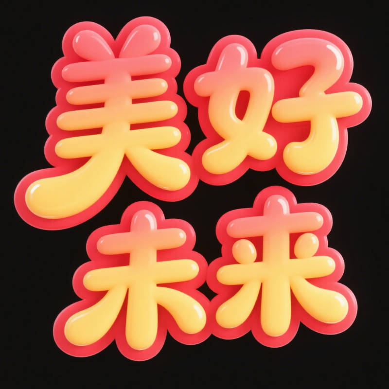 圆润饱满立体质感创意标题字体