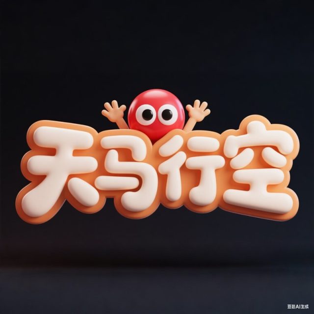 饱满立体卡通风格创意标题字体