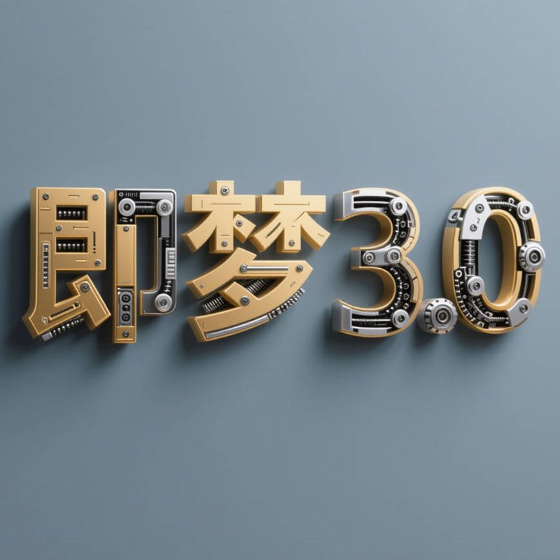 现代科技机械风格创意标题字体