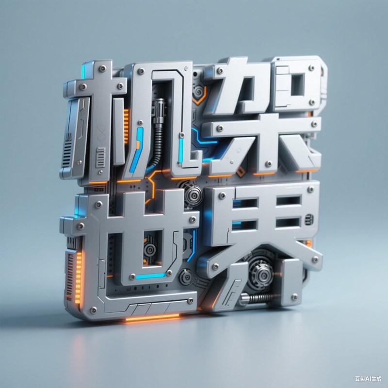 科幻模拟金属材质创意标题字体