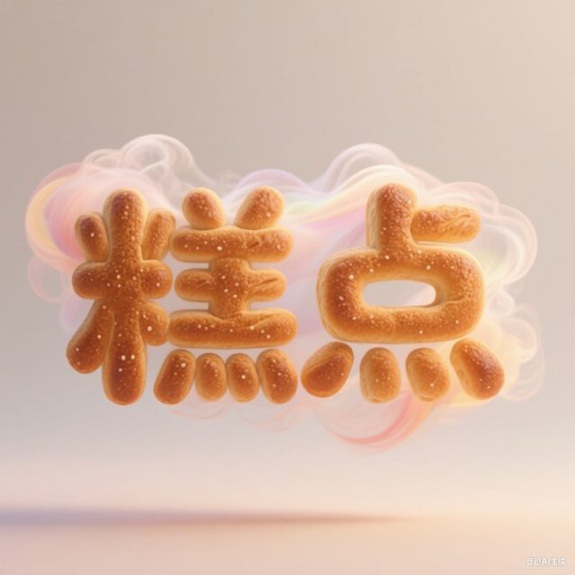 面包材质趣味创意标题字体