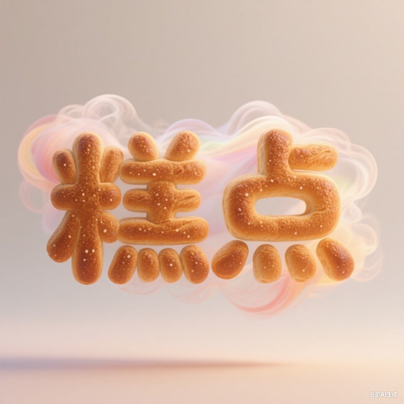 面包材质趣味创意标题字体
