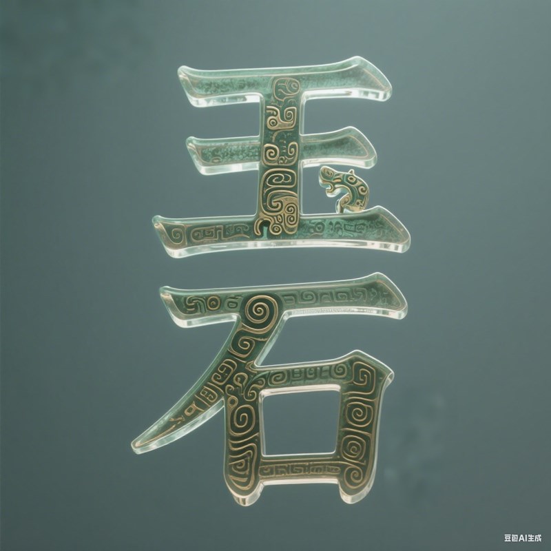 3D立体三星堆图腾风格创意标题字体