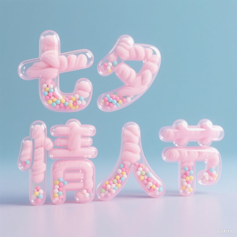 3D立体泡泡棉花糖材质创意标题字体