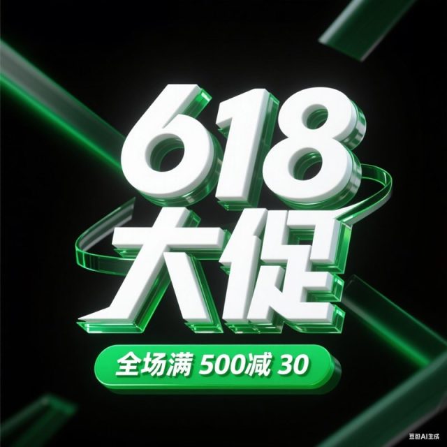 现代设计感节日大促创意标题字体