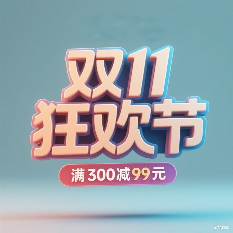 逼真光影材质效果节日大促创意标题字体