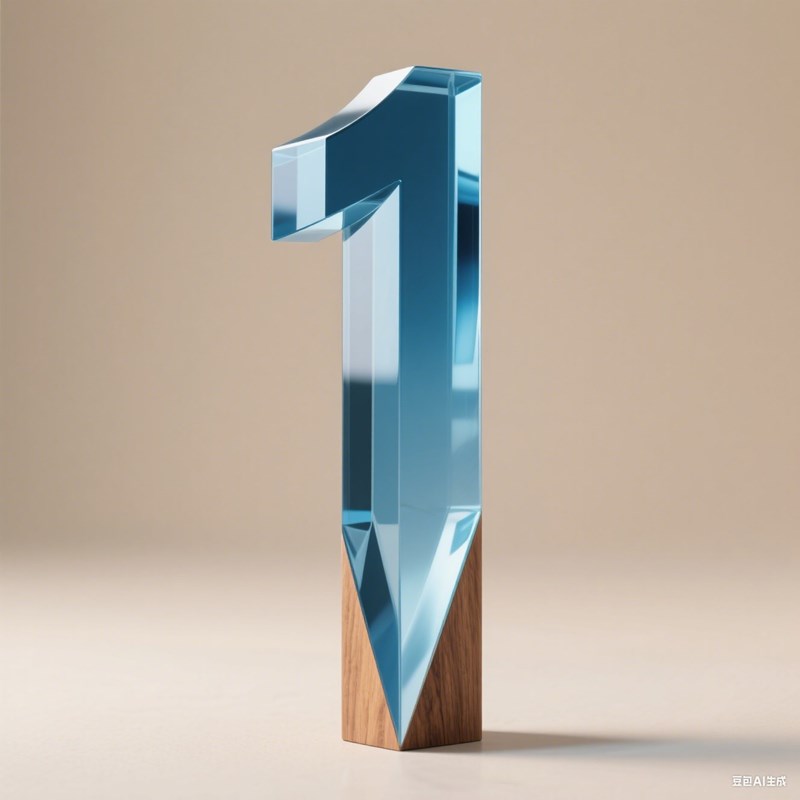 AI生成3D立体玻璃雕塑数字~附提示词/咒语
