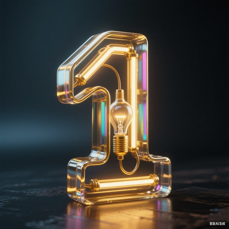 AI生成3D立体灯泡数字~附提示词/咒语