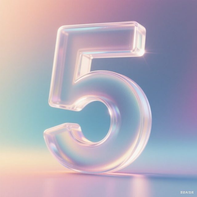 AI生成3D立体磨砂玻璃数字~附提示词/咒语