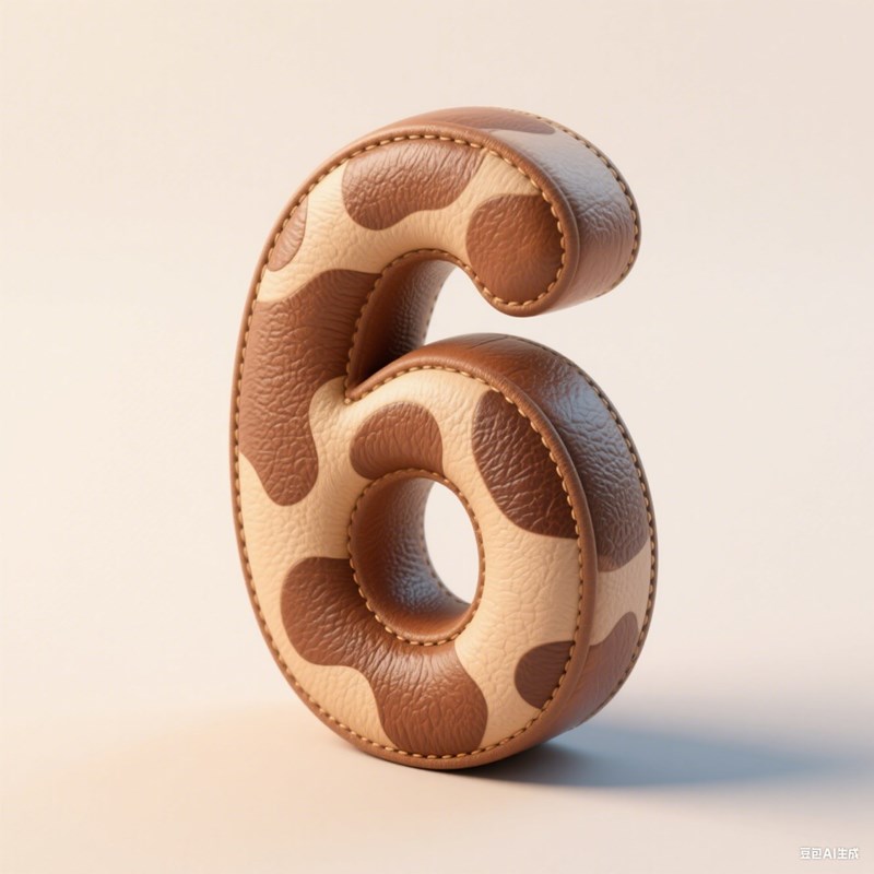 AI生成3D立体皮革数字~附提示词/咒语