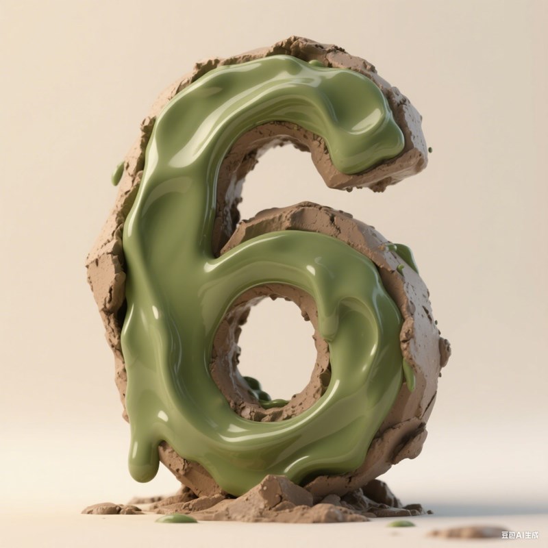 AI生成3D立体泥巴数字~附提示词/咒语