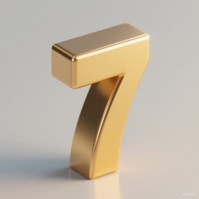 AI生成3D立体金属数字~附提示词/咒语