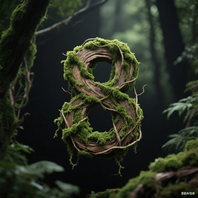 AI生成3D立体苔藓数字~附提示词/咒语