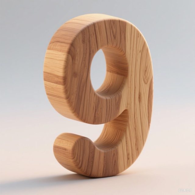 AI生成3D立体木头数字~附提示词/咒语