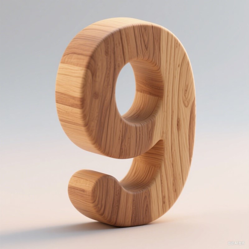 AI生成3D立体木头数字~附提示词/咒语