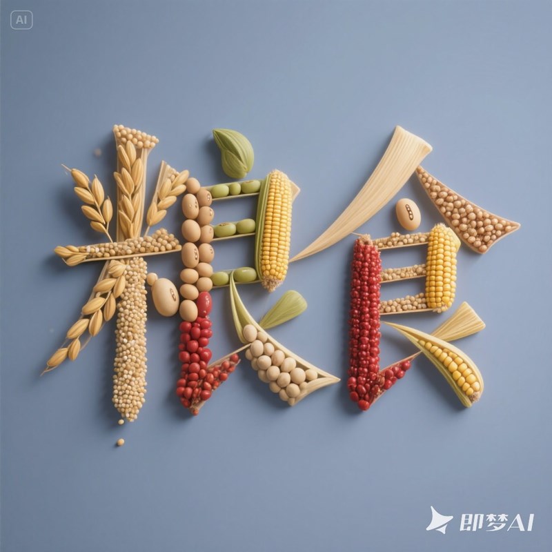 AI生成由稻谷/小米/大豆/高粮/玉米组成的中文正楷书法字体~附提示词/咒语