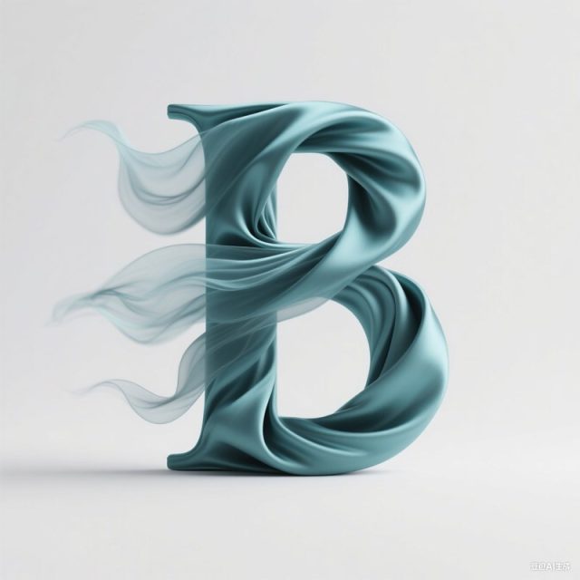 AI生成3D立体丝绸字母~附提示词/咒语