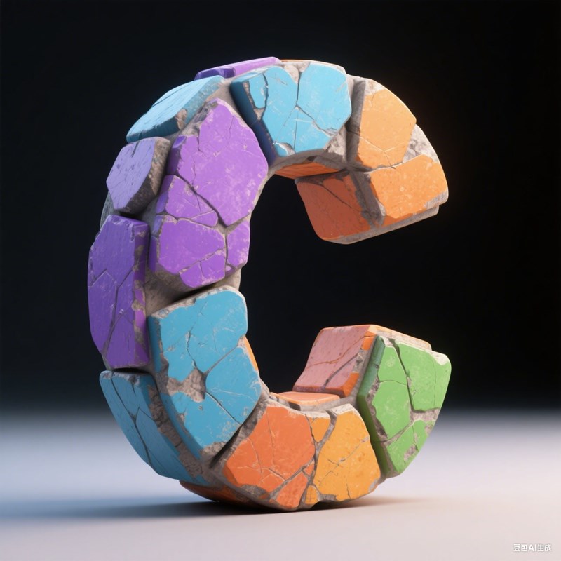 AI生成3D立体石块字母~附提示词/咒语