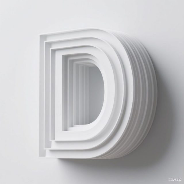 AI生成3D立体几何线条字母~附提示词/咒语