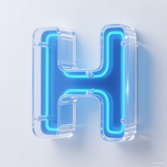 AI生成3D立体霓虹灯字母~附提示词/咒语