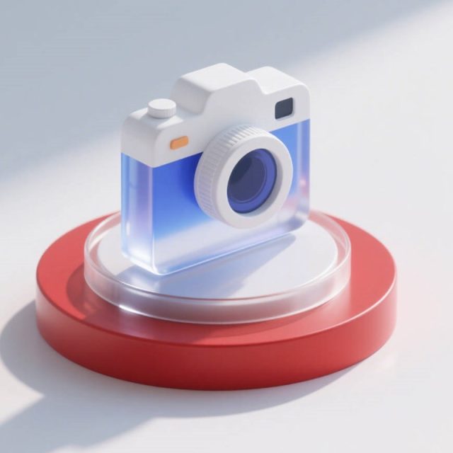 AI生成3D立体相机UI图标~附提示词/咒语