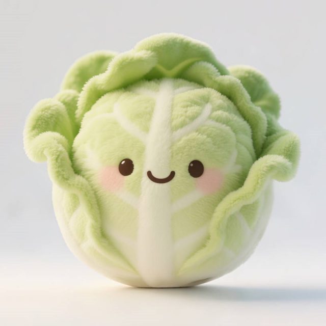 AI生成3D立体毛茸茸生菜~附提示词/咒语