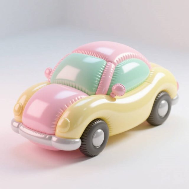 AI生成3D立体小汽车图标~附提示词/咒语
