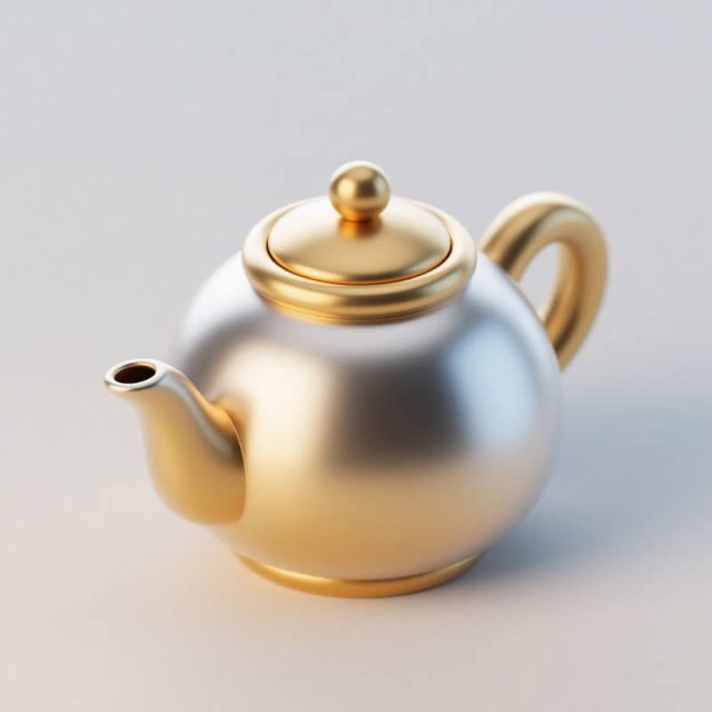 AI生成3D立体茶壶图标~附提示词/咒语