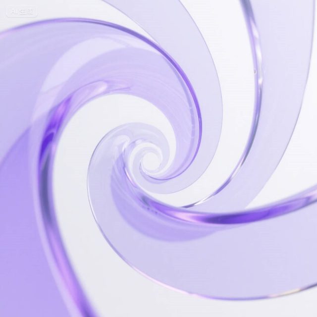 AI生成磨砂玻璃螺旋曲线背景~附提示词/咒语