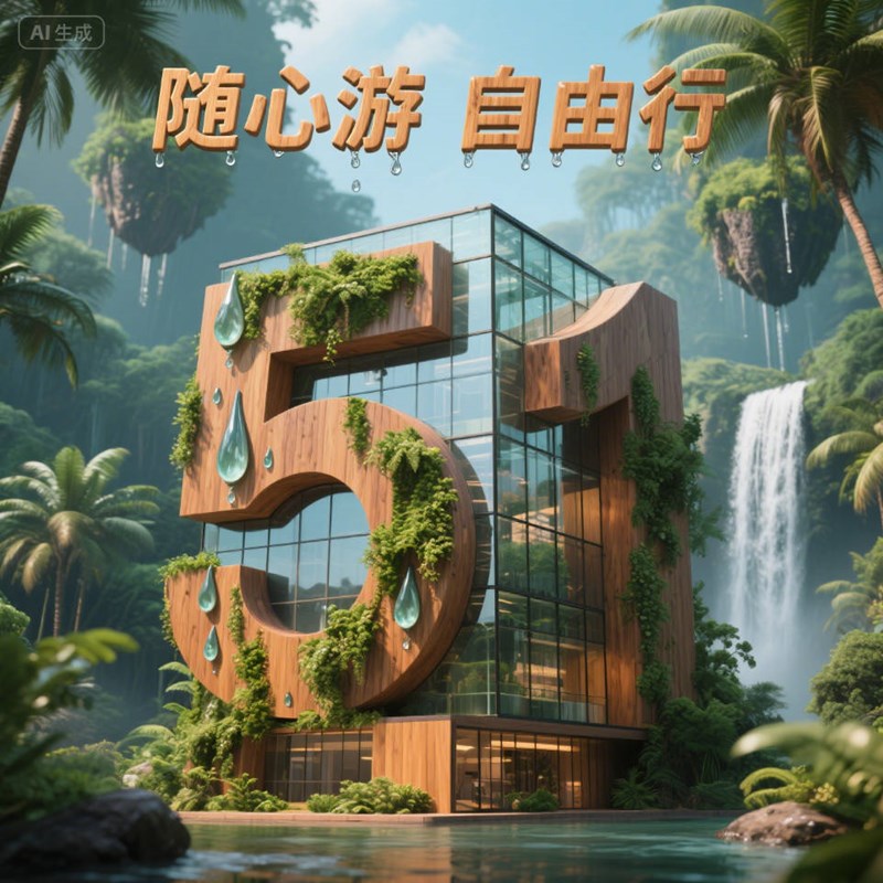AI生成未来生态风格3D海报~附提示词/咒语