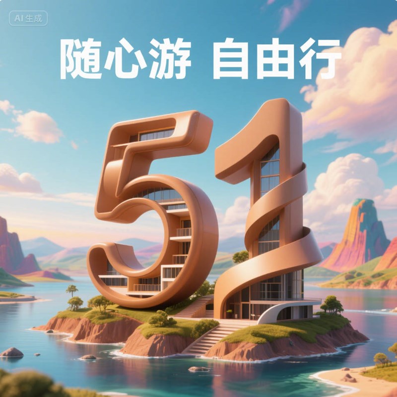 AI生成现代奇幻地貌岛屿3D海报~附提示词/咒语